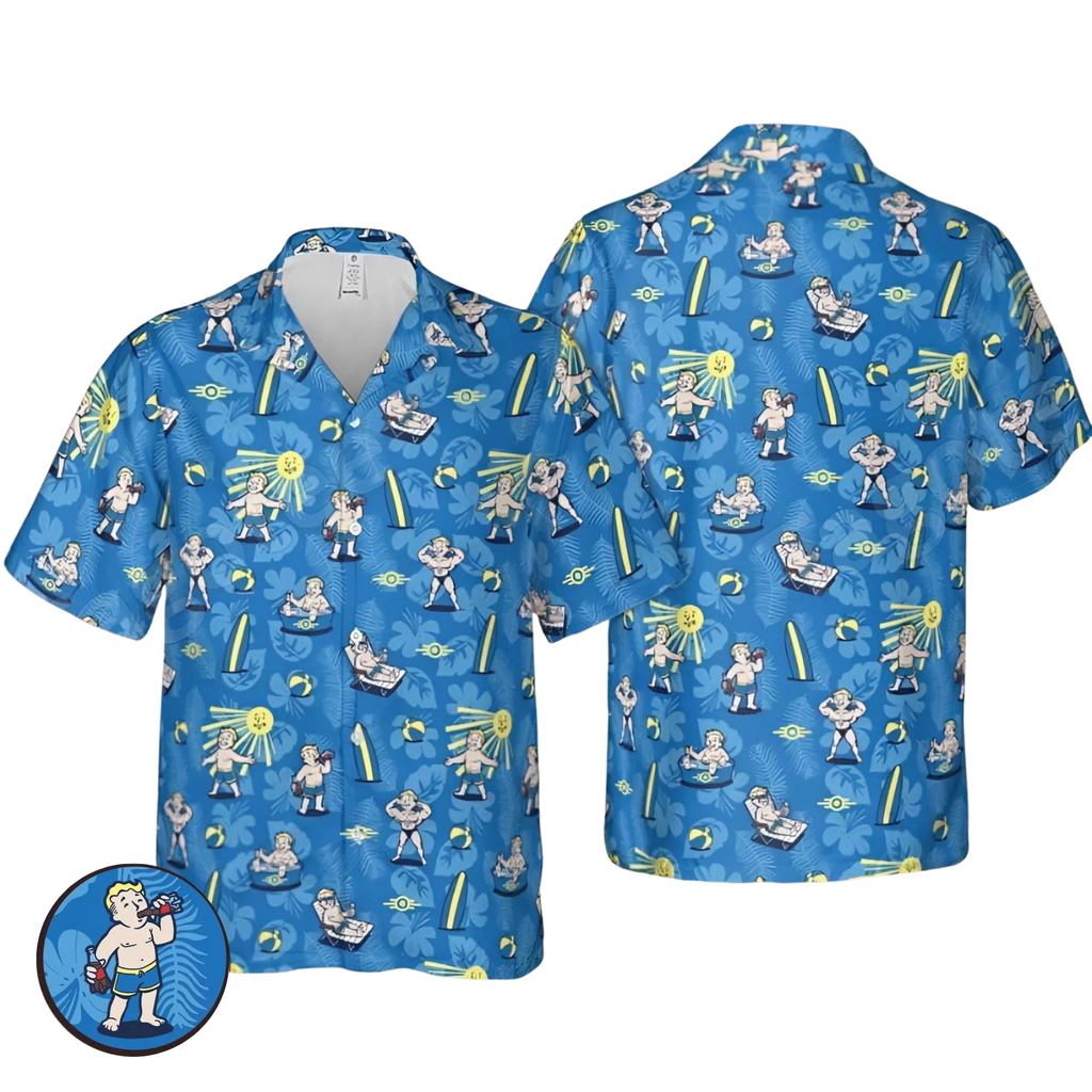 Fallout "Nuclear Summer" Hawaiian Shirt – Funny Tropical Beach Party Tee